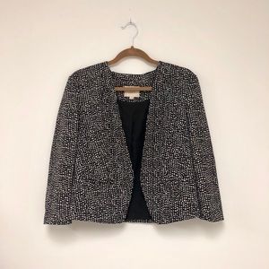 LOFT unstructured pattern blazer (3/4 sleeve)